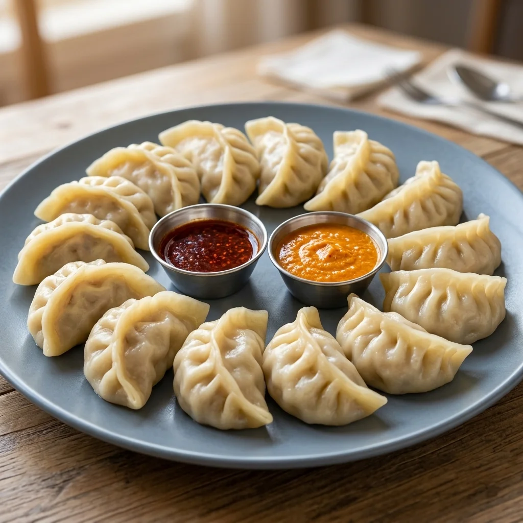 Nepali momo dumplings at Masala Corner Hamilton, Momo King specialist